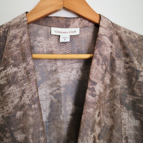 NWOT Coldwater Creek Draped Front Cropped Jacket Size 8 - Picture 2 of 5